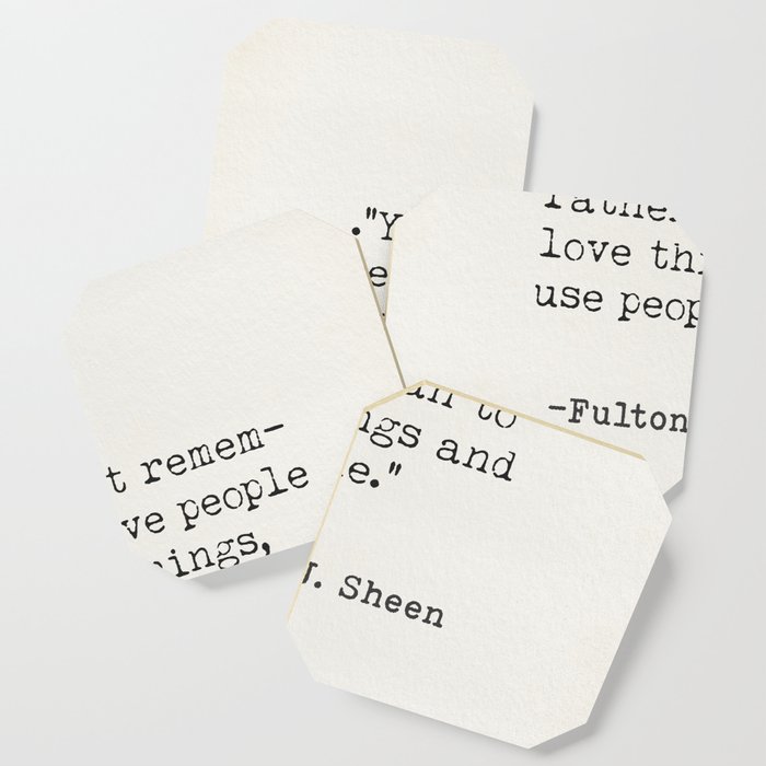 Fulton J.Sheen, You must rememberto love people Coaster