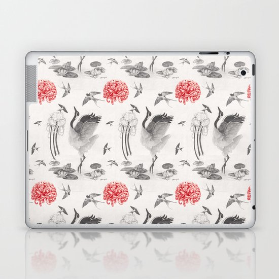 Crane, Swallow, Frog Laptop & iPad Skin