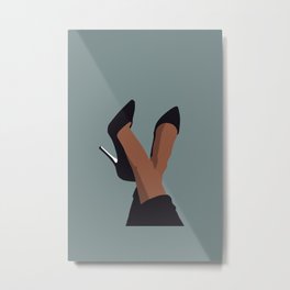 Black woman legs art Metal Print | Modern, Midcentury, Green, Feminist, Fashionart, Legs, Digital, Blackfemale, Minimalist, Graphicdesign 