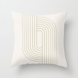 Oval Lines Abstract XV Throw Pillow