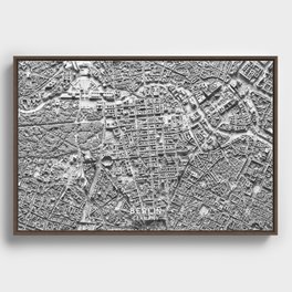 Berlin 3D Map Framed Canvas