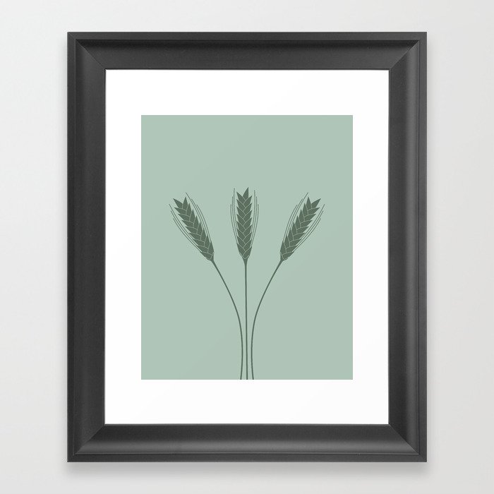 Wheat Field (Graze Green) Framed Art Print