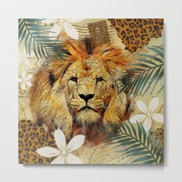 Jungle Lion Metal Print