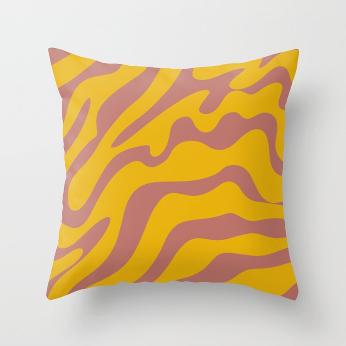 19 Abstract Liquid Swirly Shapes 220725 Valourine Digital Design Throw Pillow