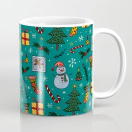 Christmas Holiday Teal Mug