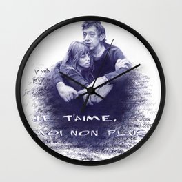 Je t'aime - Jane Birkin & Serge Gainsbourg Wall Clock | Sergegainsboug, Love, Realism, Streetart, Music, Drawing, Janebirkin, People, Illustration 