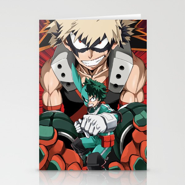 My Hero Academia Deku Vs Bakugou Art Print Stationery Cards By