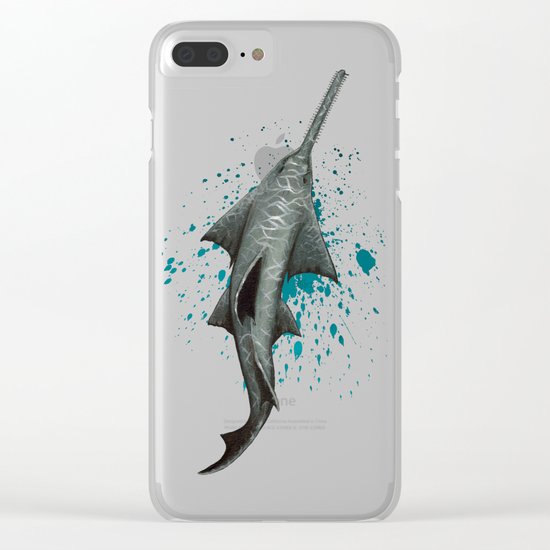 "Sawfish" by Amber Marine ~ Acrylic Painting, (c) 2015 Clear iPhone Case