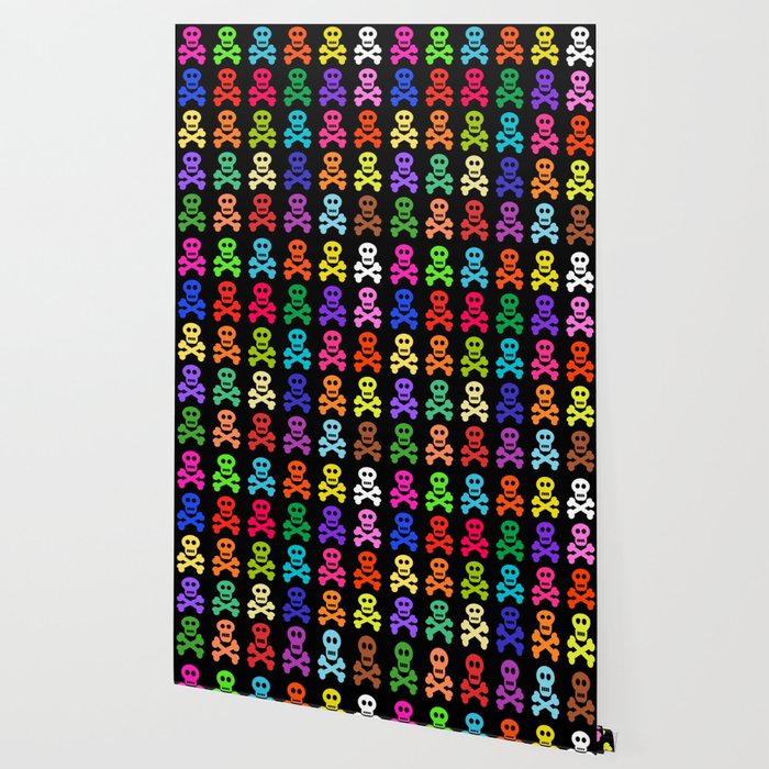 Colorful Pirate Skulls Wallpaper By Prawny Society6