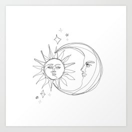 Sun and Moon Art Print