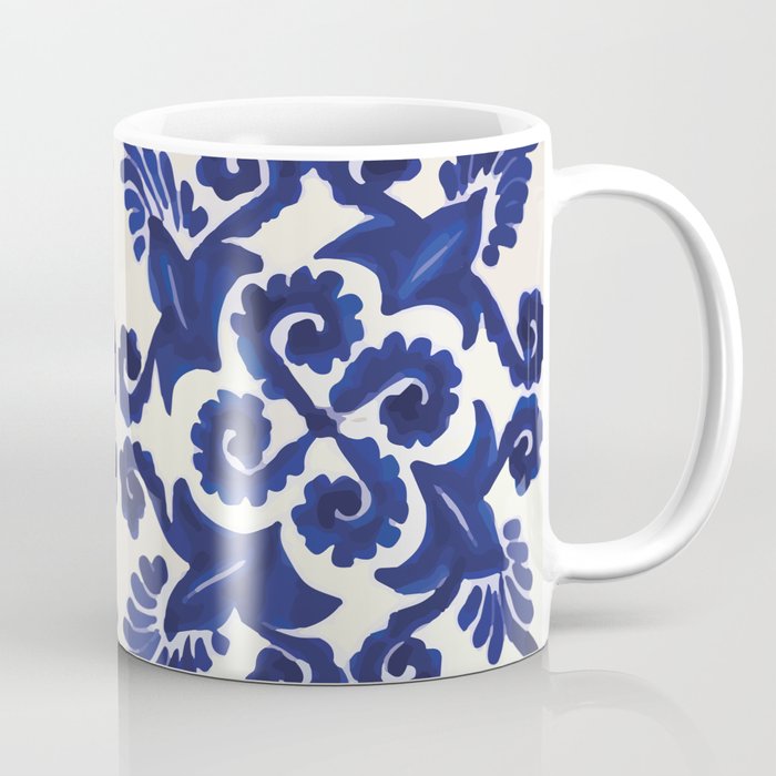 Talavera mexican tile traditional blue ceramic mosaic Coffee Mug