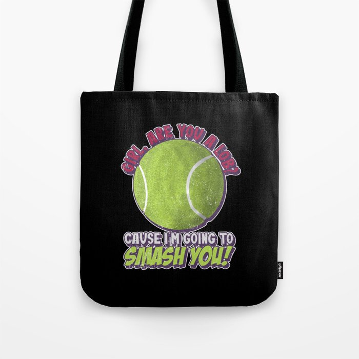 Tennis is My Racket Cotton Canvas Tote Bag
