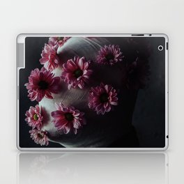 From pain springs life; male portrait with pink flowers color magical realism fantasy portrait photograph / photography Laptop Skin