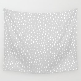 Light Gray Paint Drops Wall Tapestry