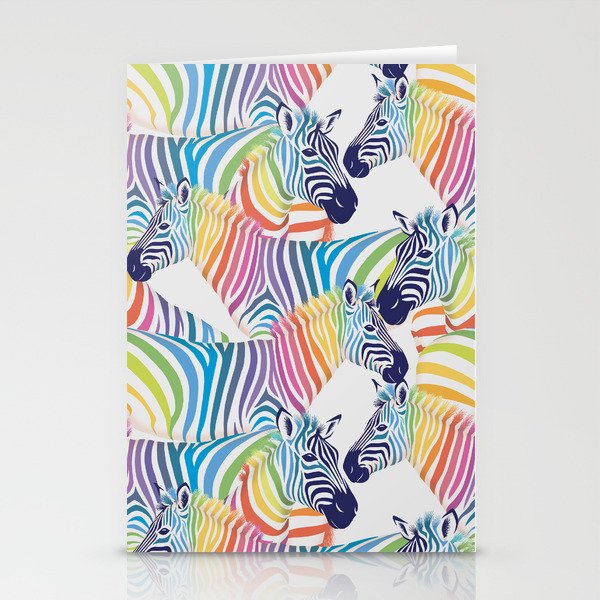 Rainbow Pride Zebras Stationery Cards