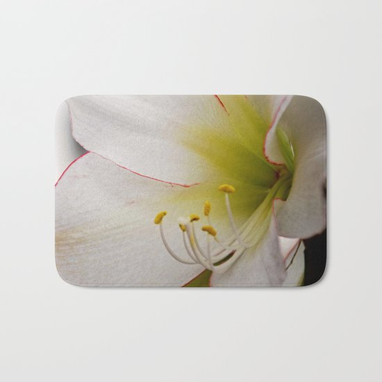 White Amaryllis Bath Mat