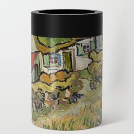 Houses and Figure by Vincent van Gogh Can Cooler