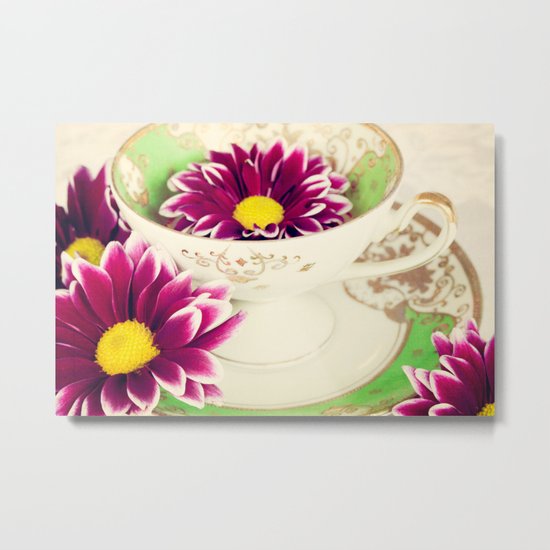 Tea Petals Metal Print