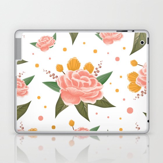 Floral Print Art Flower Lover Pattern Laptop & iPad Skin