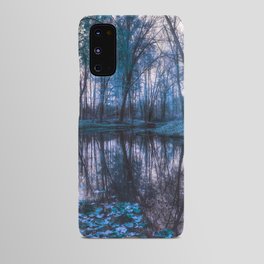 Enchanted Forest Lake Turquoise Teal Gray Android Case