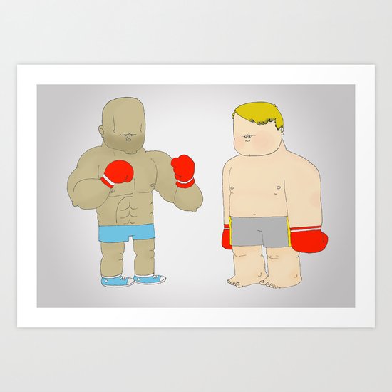 Two Boxers Art Print