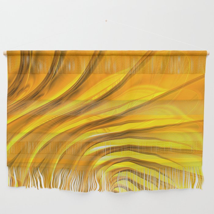 Gold Lines Pattern Design Wall Hanging