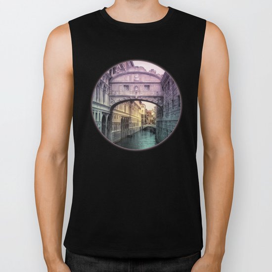 Ponte dei Sospiri | Bridge of Sighs - Venice (colored version) Biker Tank