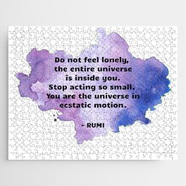 Rumi Quote - Do not feel lonely Jigsaw Puzzle