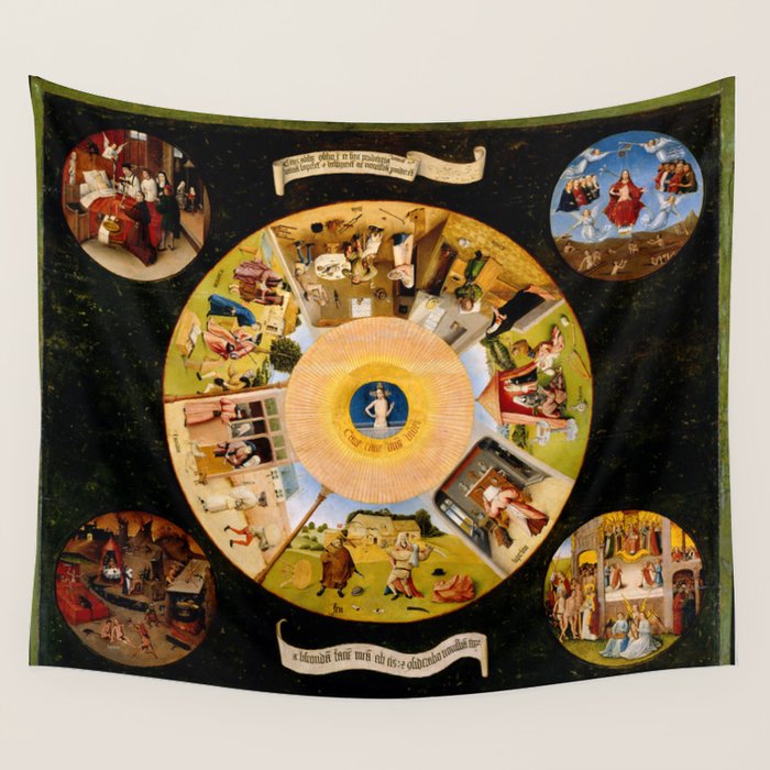 The Seven Deadly Sins and The Four Last Things Wall Tapestry by Pure