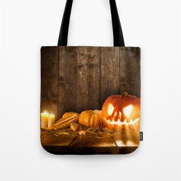 Scary Halloween Pumpkin Tote Bag