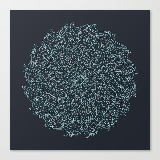 Floral Mandala Canvas Print