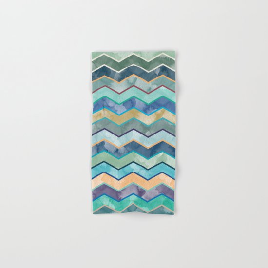 Watercolor Colorful Wave Hand & Bath Towel