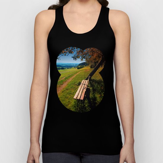 The bench and the summer Unisex Tank Top