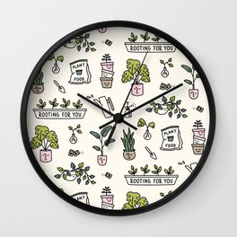 Rooting for You Wall Clock