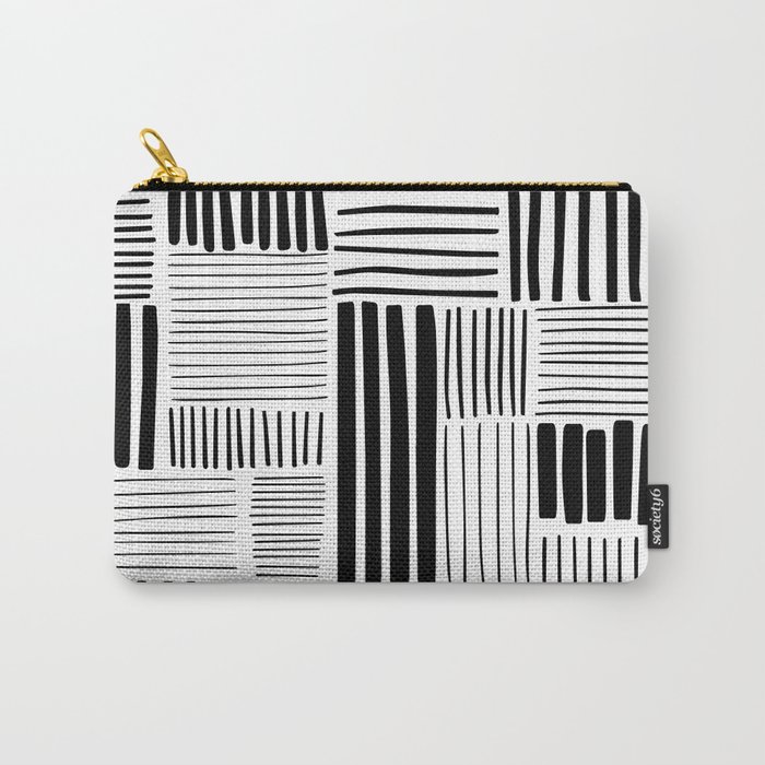 Black and White Abstract Pattern Carry-All Pouch