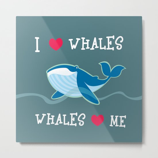 love whales Metal Print