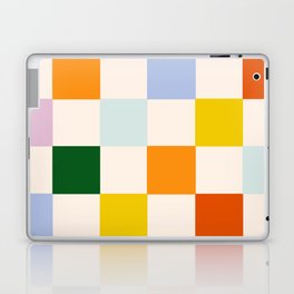 Retro Rainbow Checkerboard  Laptop & iPad Skin