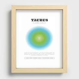 Taurus Zodiac Aura Print Recessed Framed Print
