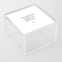 Hamlet - Inspirational Shakespeare Quote Acrylic Box