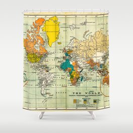 Map of the old world Shower Curtain