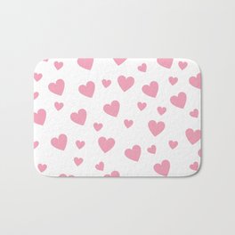 Hearts pattern - pink Bath Mat | Digital, Valentines, Stvalentine, Wife, Saintvalentine, Hearts, Fiancee, Romance, Pink, Love 