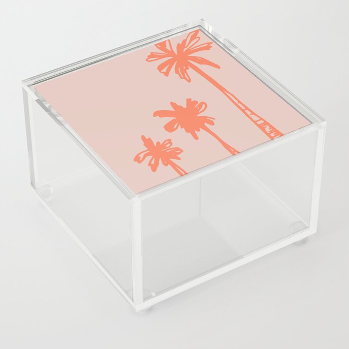 Minimal California Palm Trees  Acrylic Box