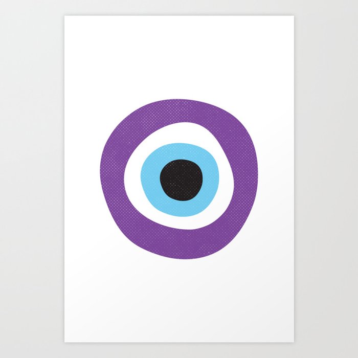 Purple Evil Eye Symbol Art Print