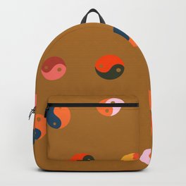 Yin and Yang Pattern -  golden yellow Backpack