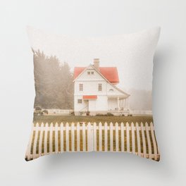 Oregon Coast Vintage Throw Pillow