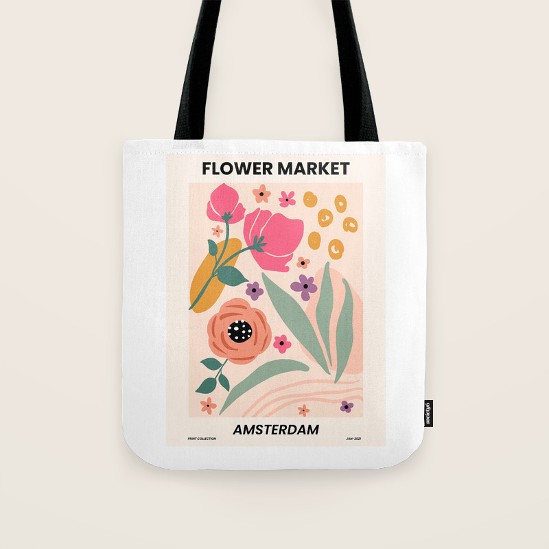 flower market tote bag