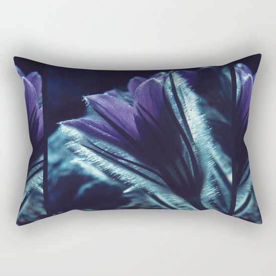 Flower in the Moonlight #2 #Purple Rectangular Pillow