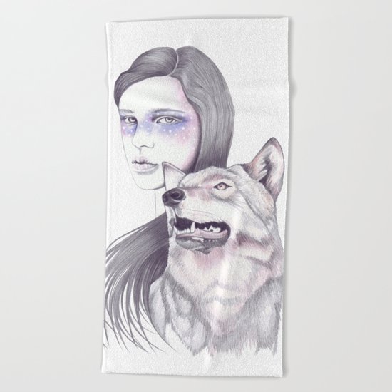 Wolf Like Me Beach Towel