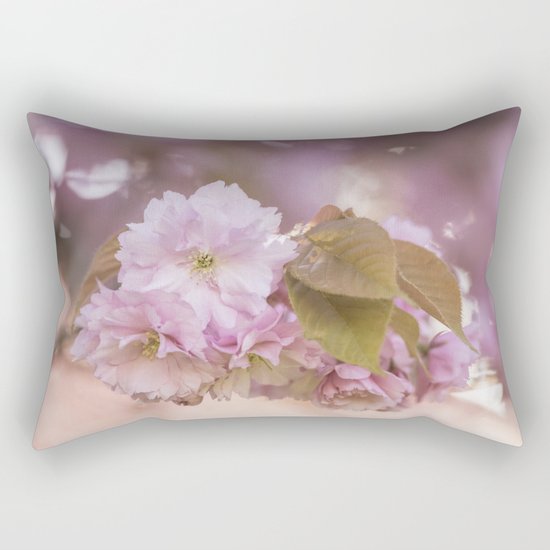 Cherryblossom LOVE - Sakura - Pink Flower Flowers on #Society6 Rectangular Pillow