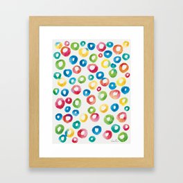 Rainbow Donuts Framed Art Print